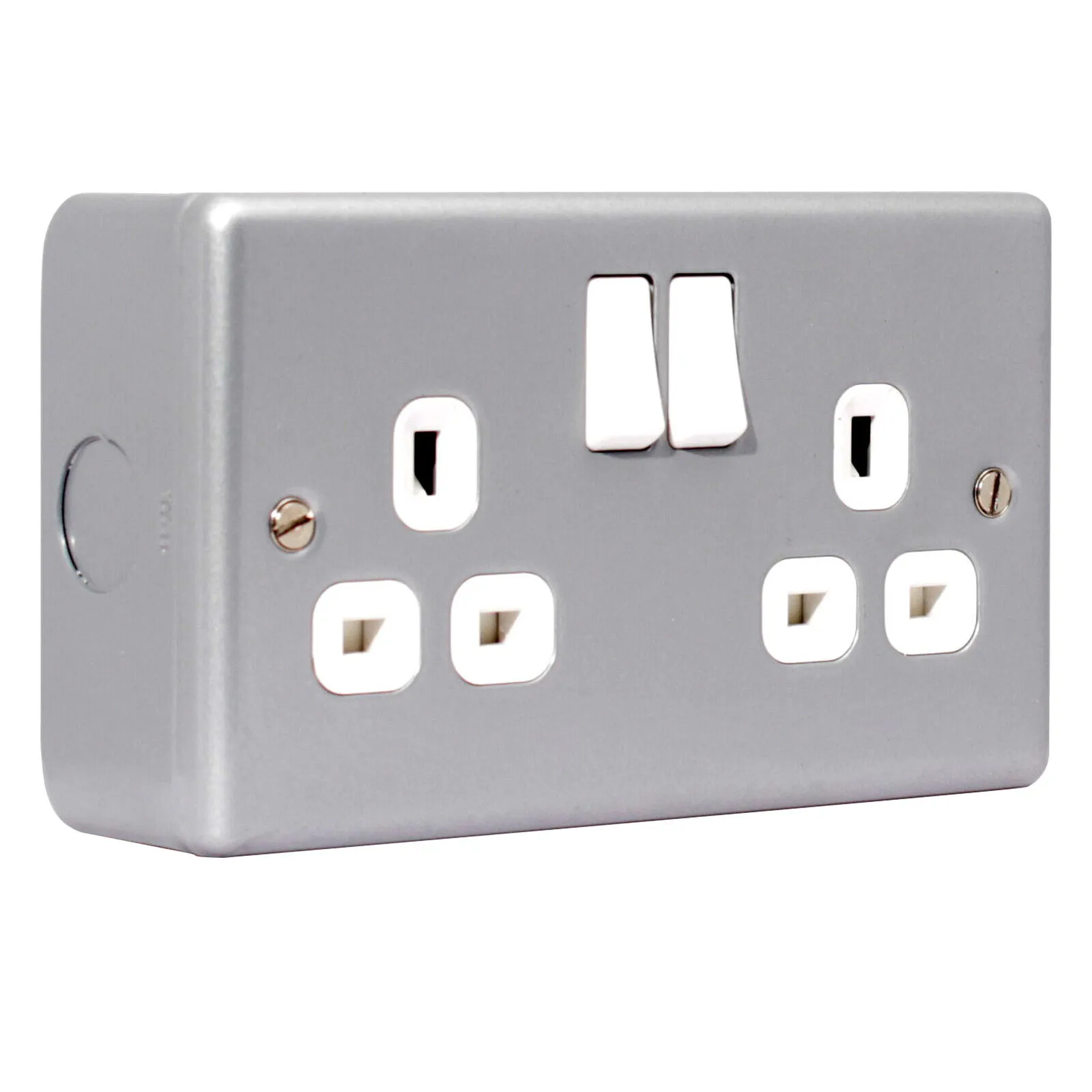13A Metal Clad Twin Switch Socket